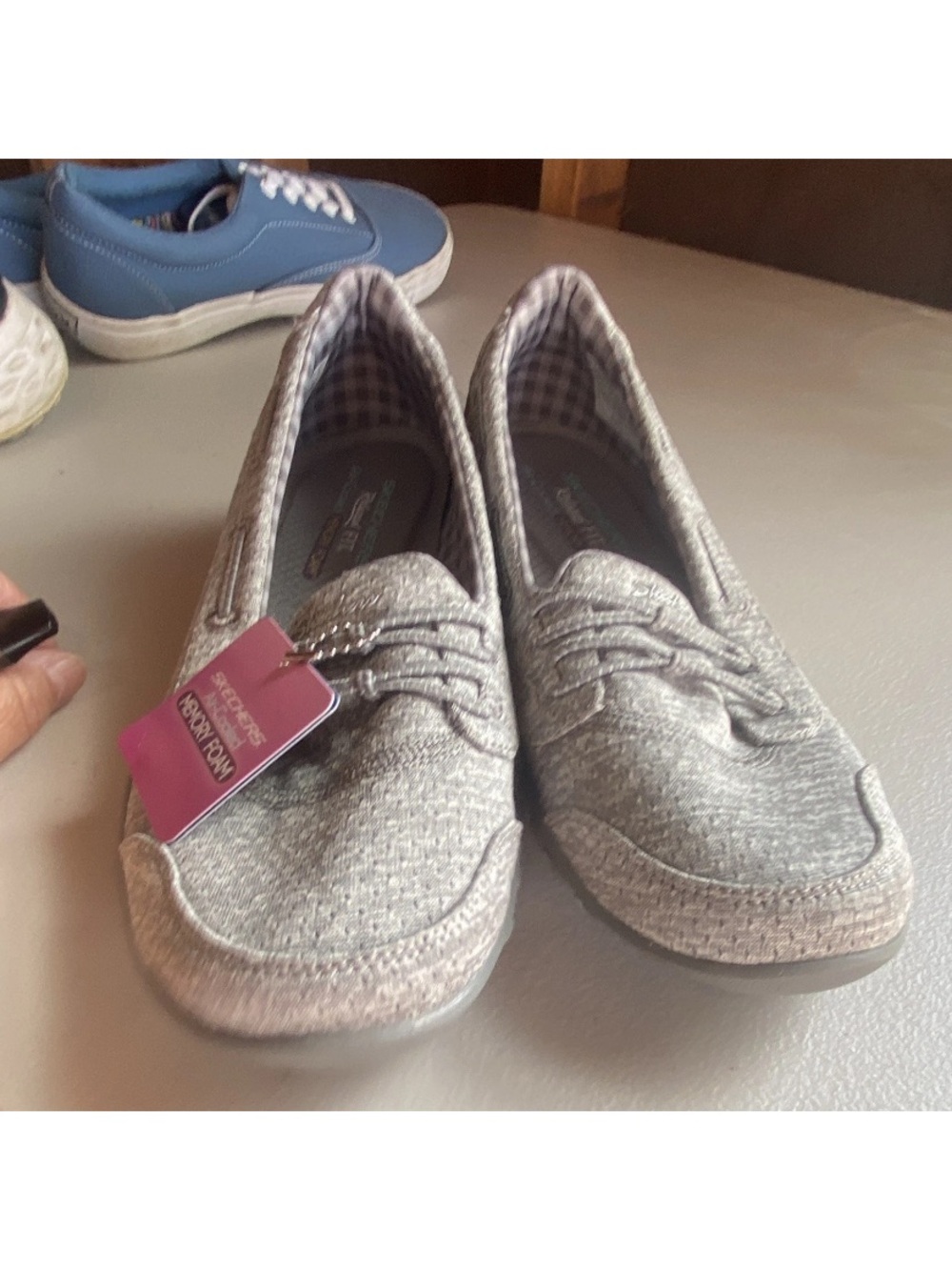 Skechers Heathered Gray Slip-On Loafers for Women